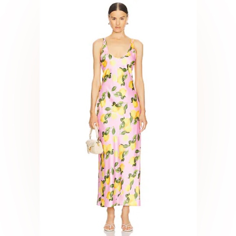 NWT L’agence Floral Pink Maxi Dress